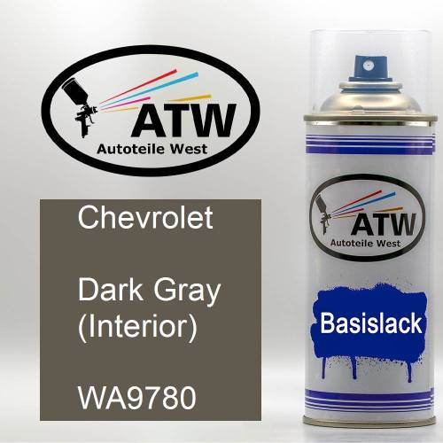 Chevrolet, Dark Gray (Interior), WA9780: 400ml Sprühdose, von ATW Autoteile West.